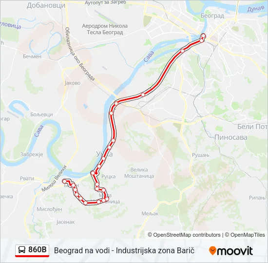 860B  mapa linije