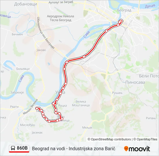 860B  mapa linije