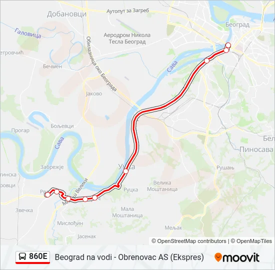 860E  Line Map