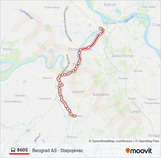 860S  Line Map