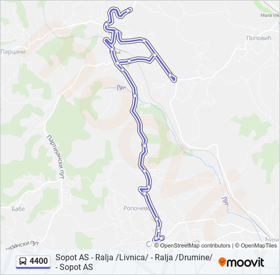 4400 bus Line Map