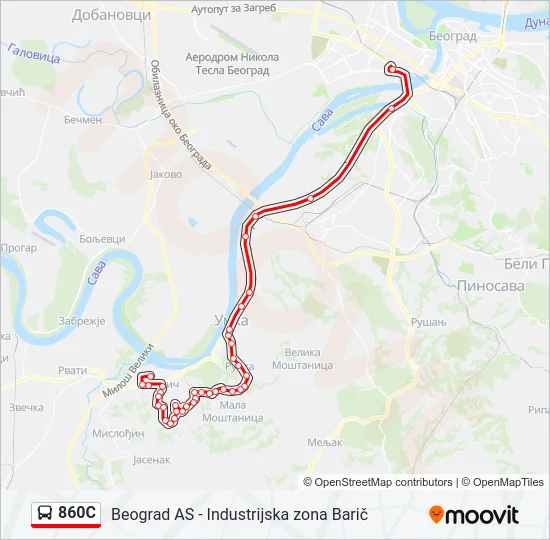 860C  mapa linije