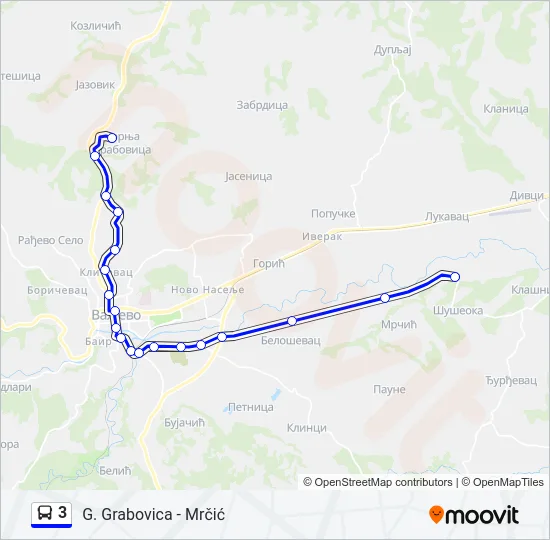 3 Bus Line Map