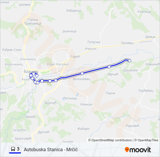 3 autobus mapa linije