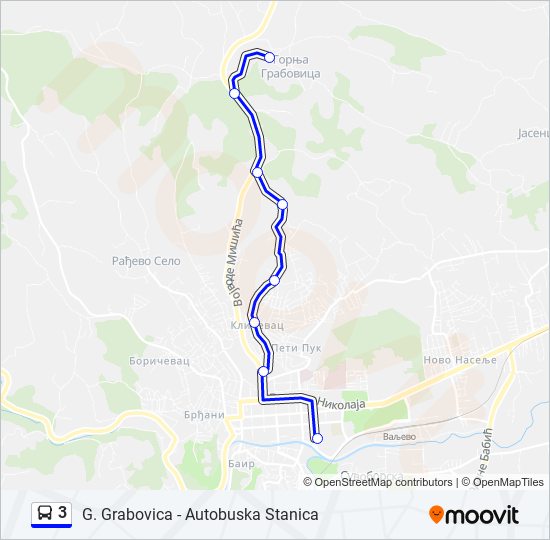 3 autobus mapa linije