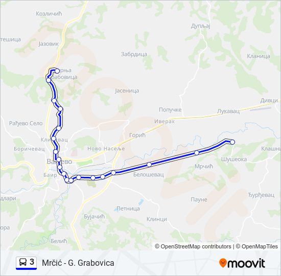 3 bus Line Map