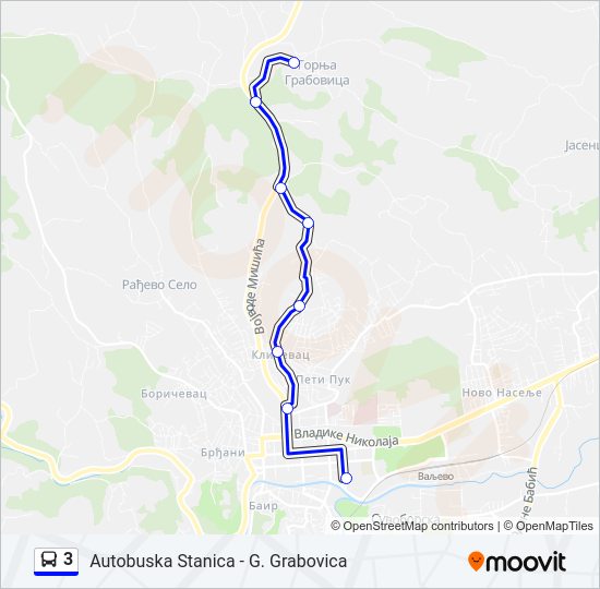 3 autobus mapa linije