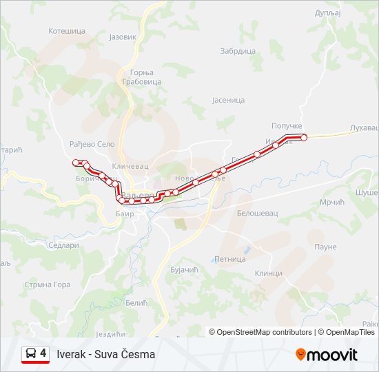 4 autobus mapa linije