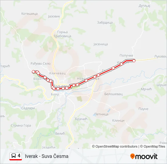 4 Bus Line Map
