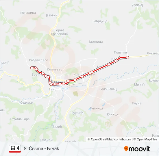 4 Bus Line Map