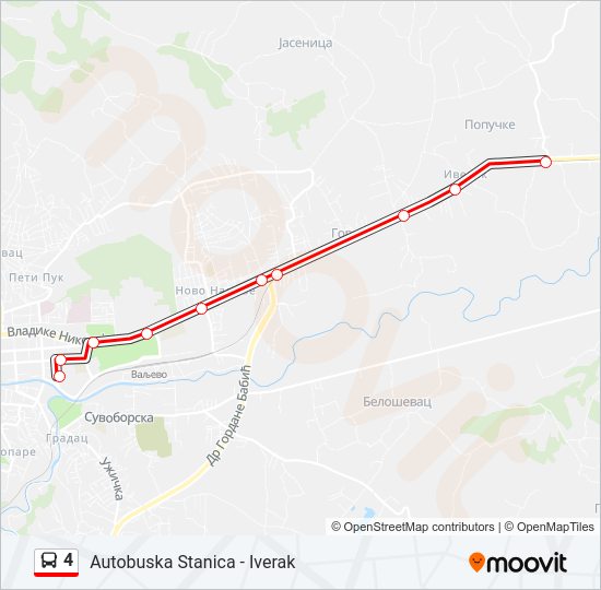 4 autobus mapa linije