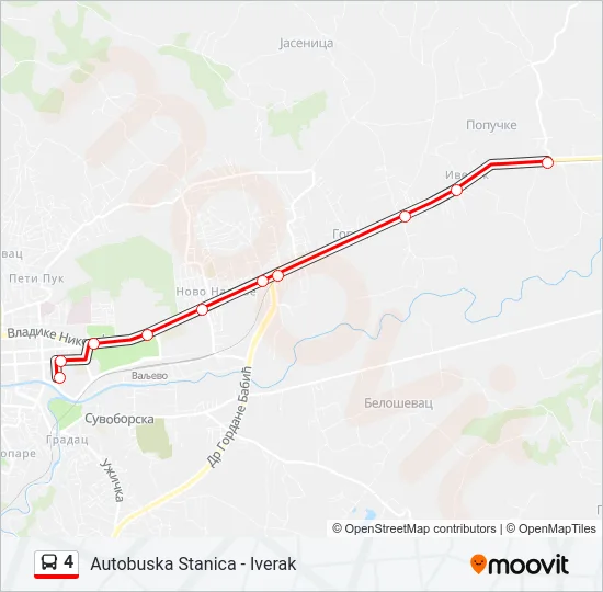 4 Bus Line Map