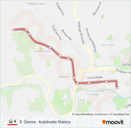 4 Bus Line Map