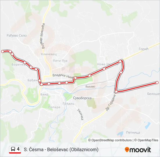 4 Bus Line Map