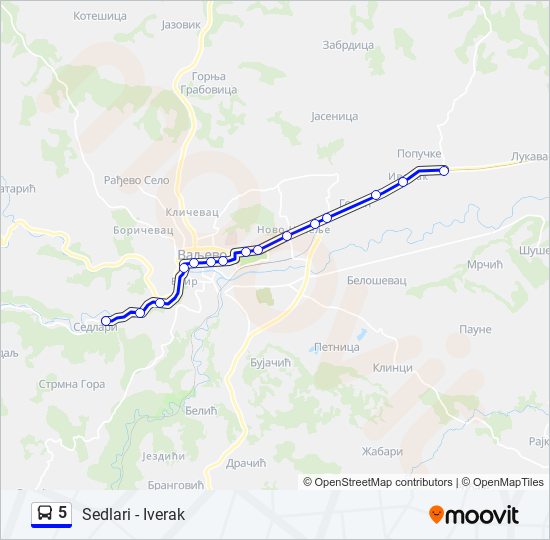 5 bus Line Map