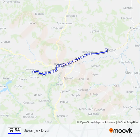 5A Bus Line Map
