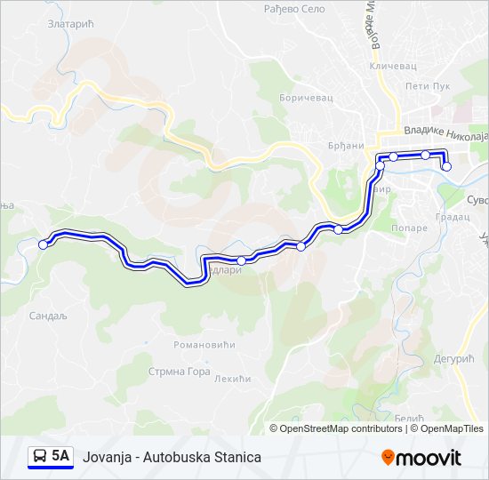 5A Bus Line Map