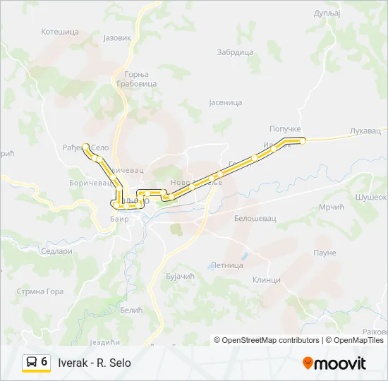 6 Bus Line Map