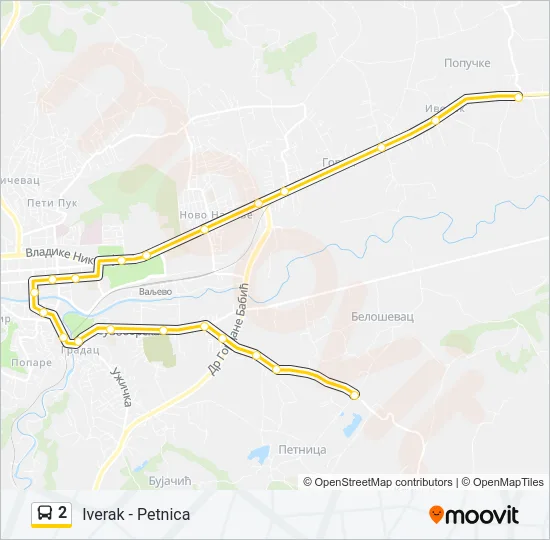 2 Bus Line Map