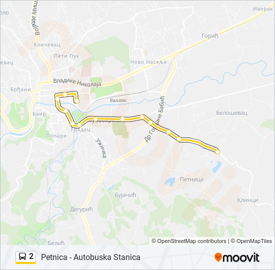 2 autobus mapa linije