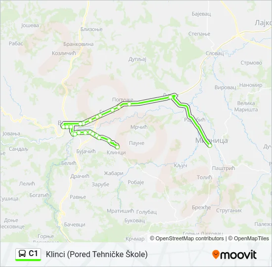 C1 Bus Line Map