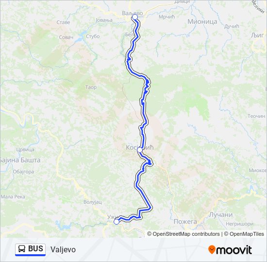 BUS autobus mapa linije