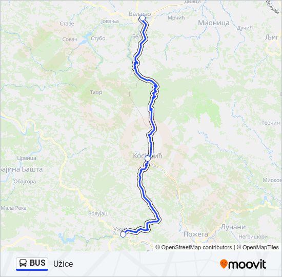 BUS autobus mapa linije