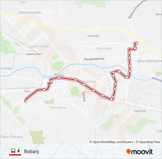 4 autobus mapa linije