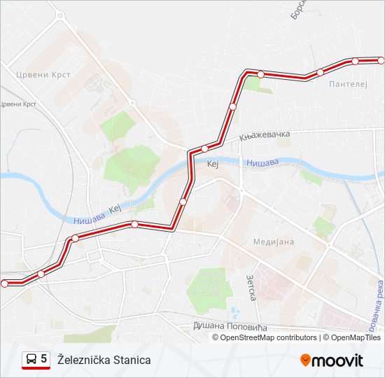 5 bus Line Map