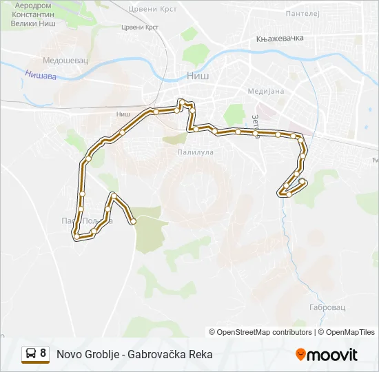 8 Bus Line Map