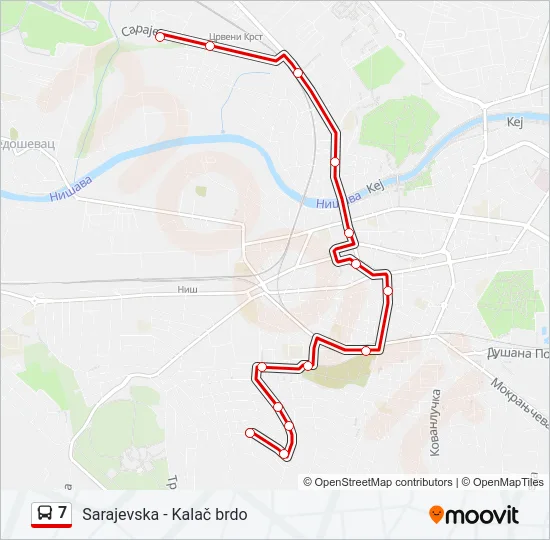 7 Bus Line Map