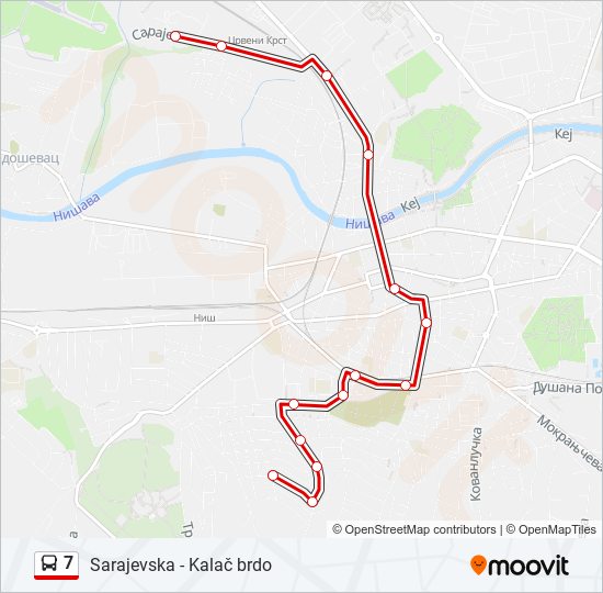 7 bus Line Map