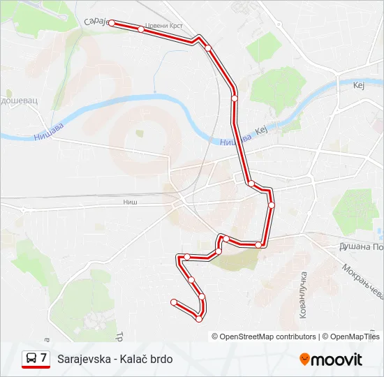 7 Bus Line Map