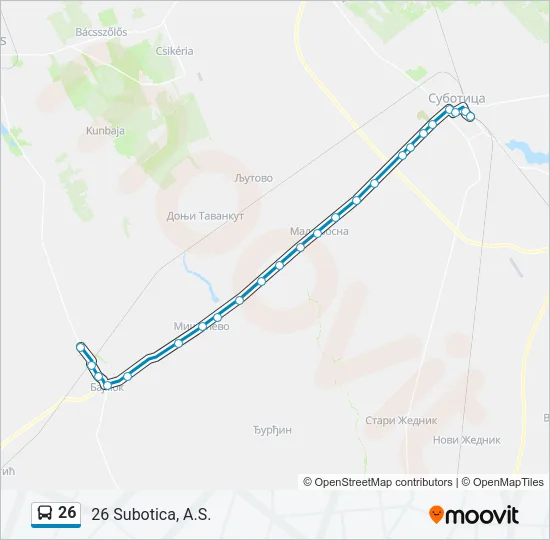 26 Bus Line Map