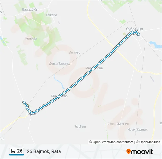 26 Bus Line Map