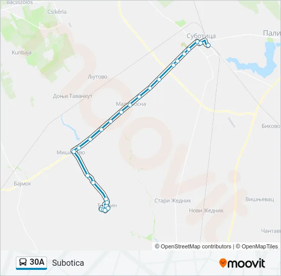 30A Bus Line Map