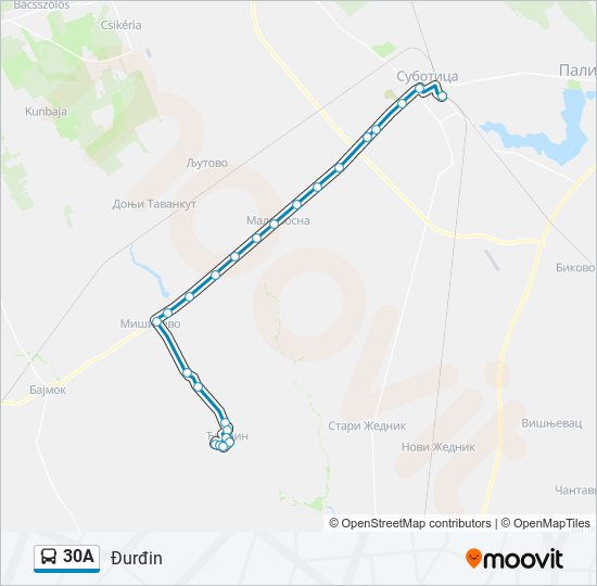 30A bus Line Map