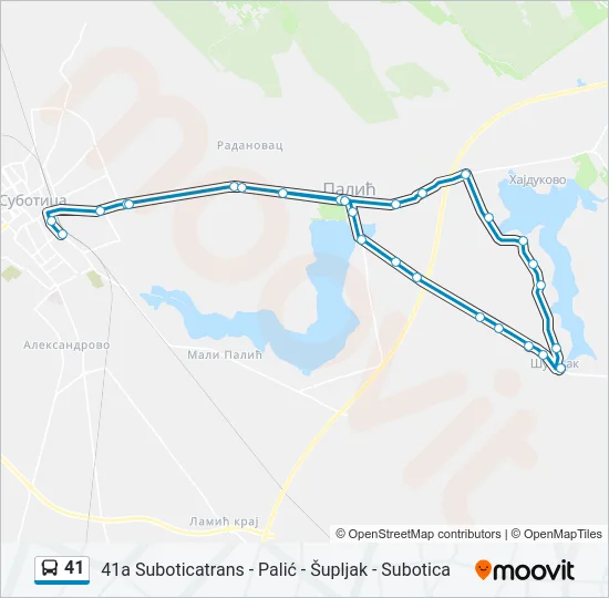 41 Bus Line Map