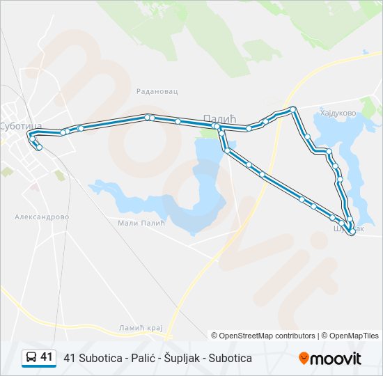 41 Bus Line Map