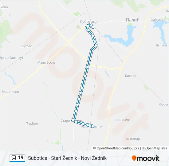 19 Bus Line Map