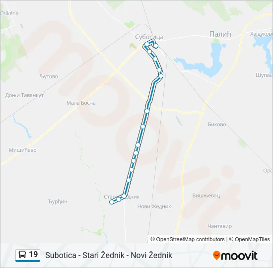 19 Bus Line Map