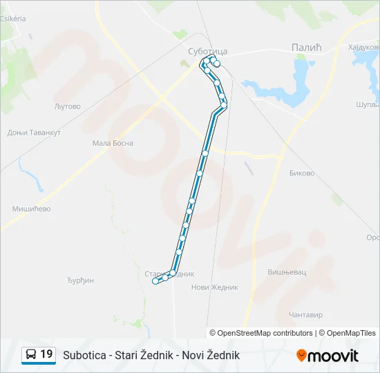 19 Bus Line Map