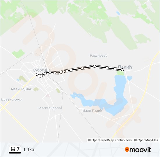 7 autobus mapa linije