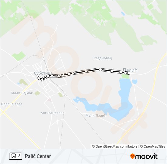 7 autobus mapa linije