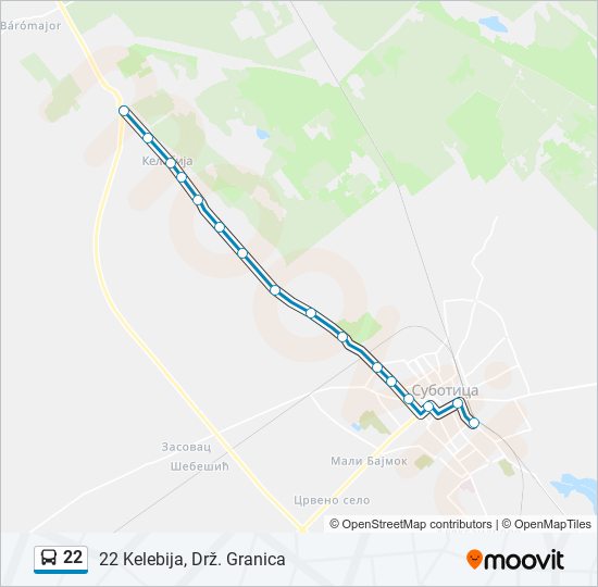 22 autobus mapa linije