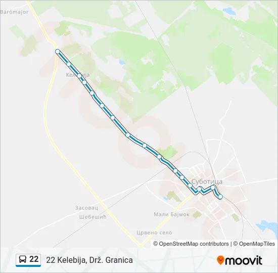 22 Bus Line Map