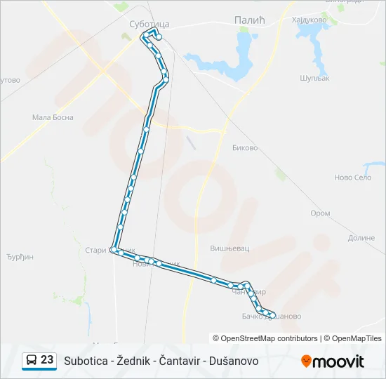 23 Bus Line Map