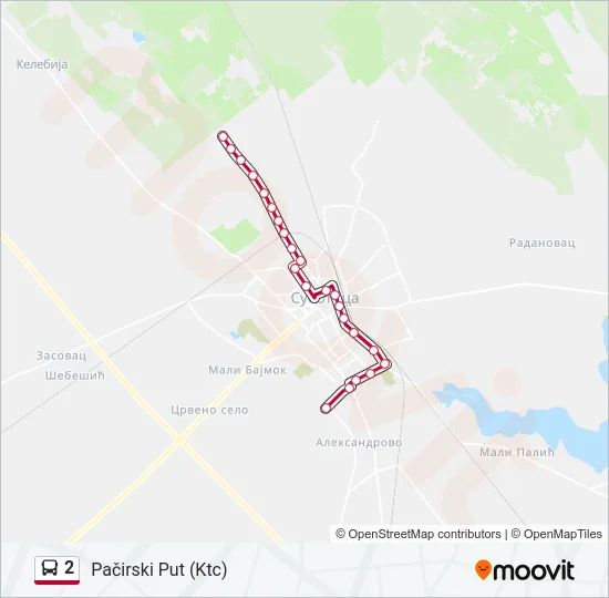 2 Bus Line Map