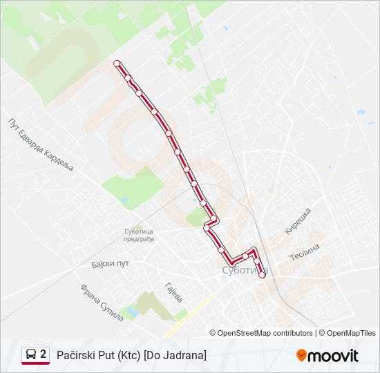 2 bus Line Map