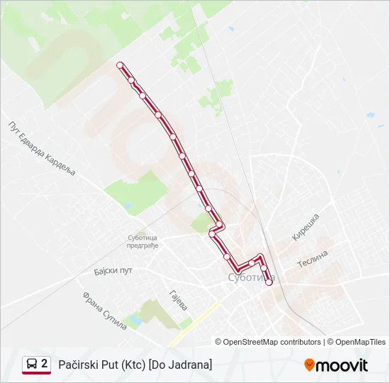 2 Bus Line Map